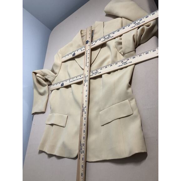 Le Suit Women Jacket 12 Mob Wife 3 Buttons Front Office Siren Lined Lapel - Picture 7 of 8